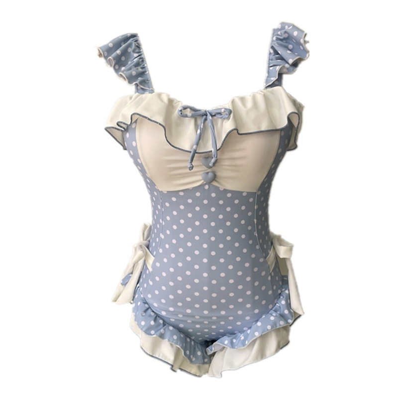 Japanese Style Polka Dot Bikini Sweet And Cute