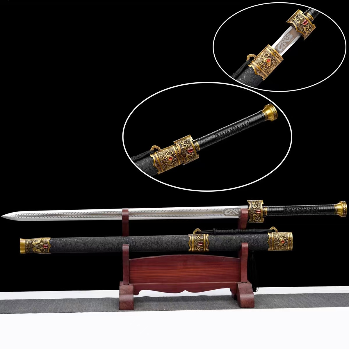 Glorious Return Sword Genuine Real Sword Manganese Steel Forged Han Style Sword Military Service Commemoration Sword Souvenir Unsharpened