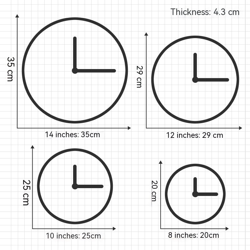 Stylish Elegant Round Wall Clock