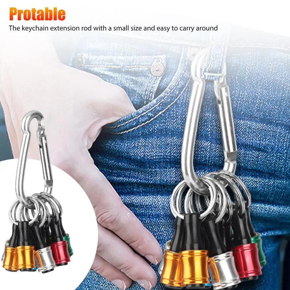 Quick-change Sleeve Keychain Connecting Rod Golden Three-slot Extension Rod