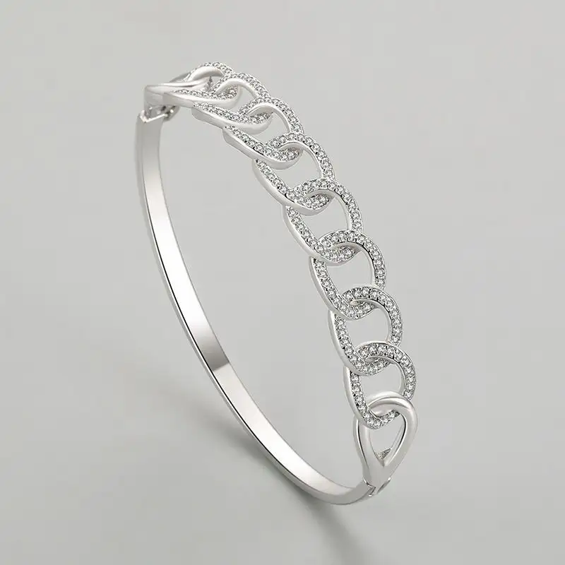 S925 Silver Necklace Bar Bracelet For Women