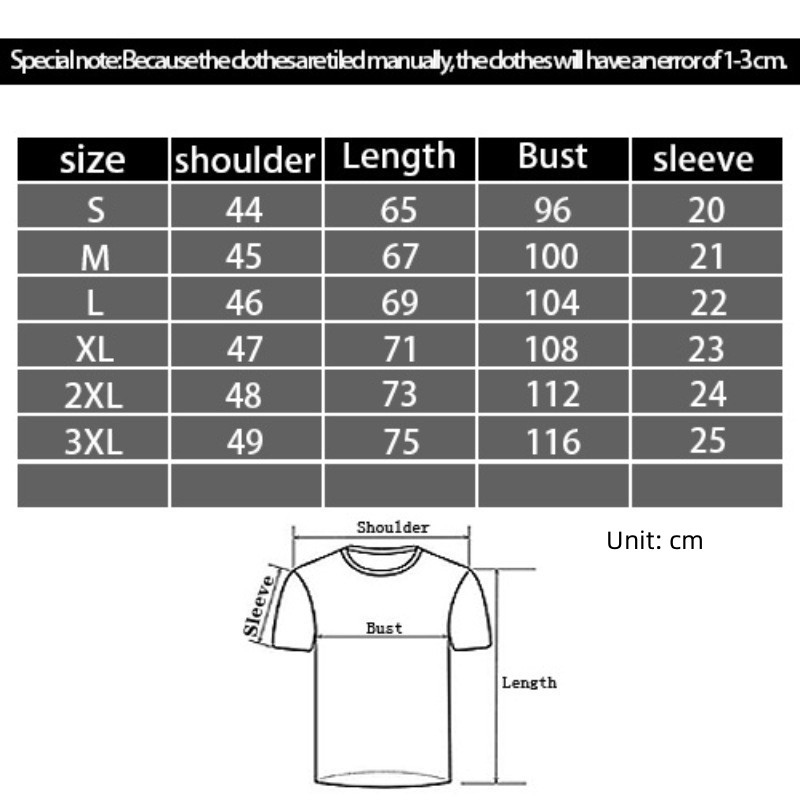 3D Digital Printing Casual Round Neck Short Sleeves