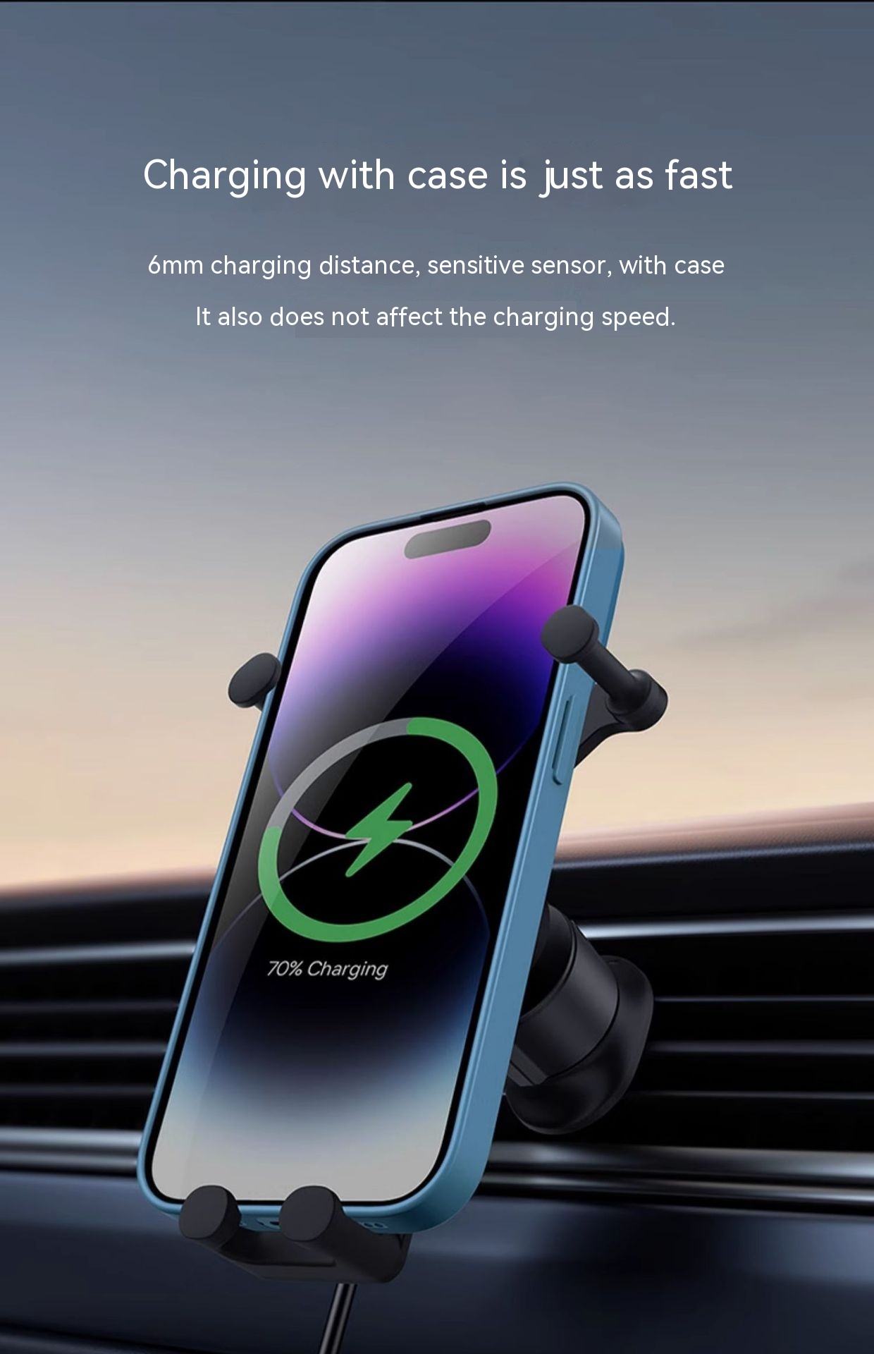Car Phone Holder Wireless Charger Fixed Anti-shake - Image 8