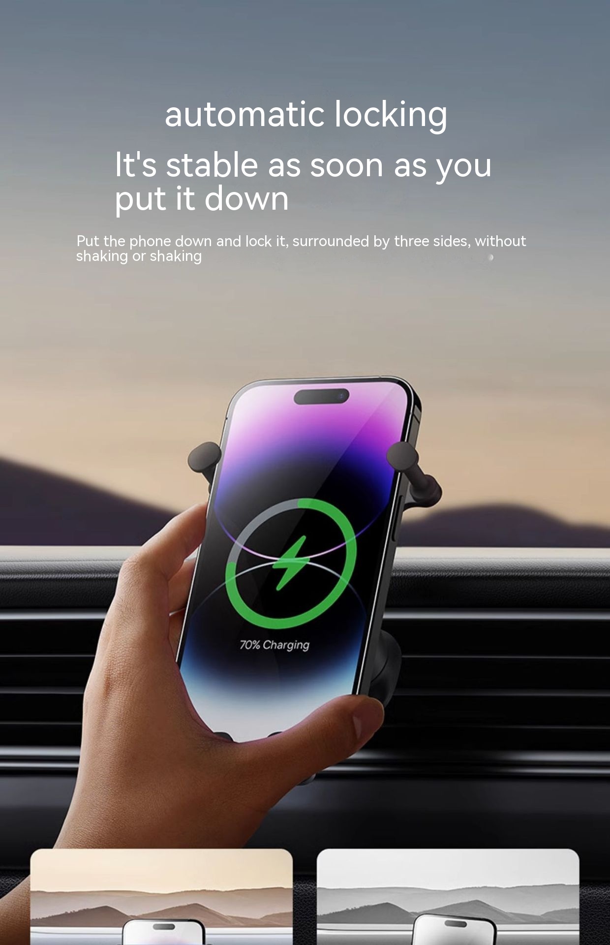Car Phone Holder Wireless Charger Fixed Anti-shake - Image 6