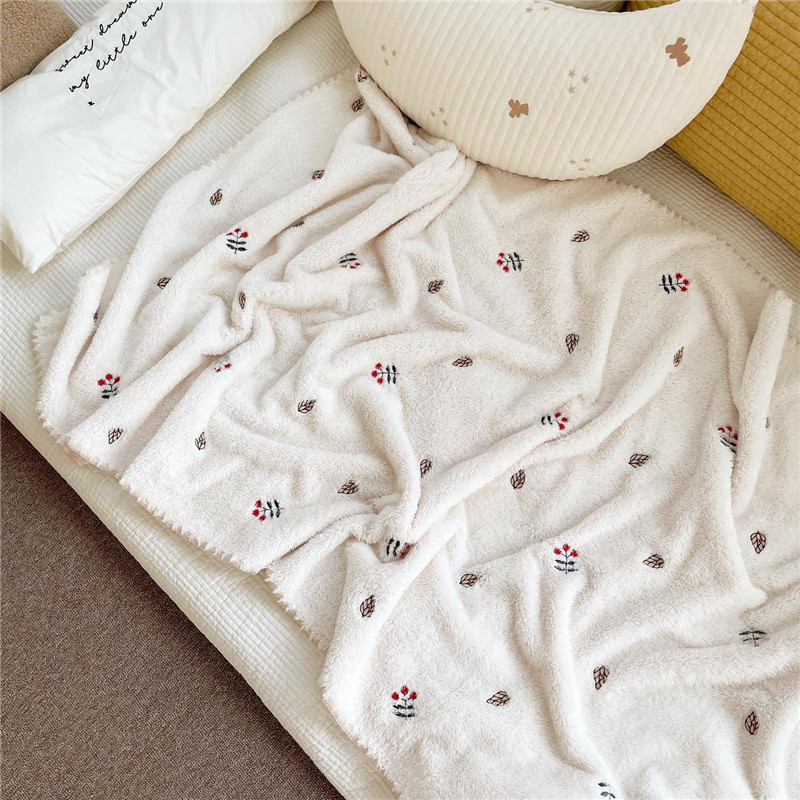 2403101200020329100 - Baby Nap Embroidery Velvet Blanket
