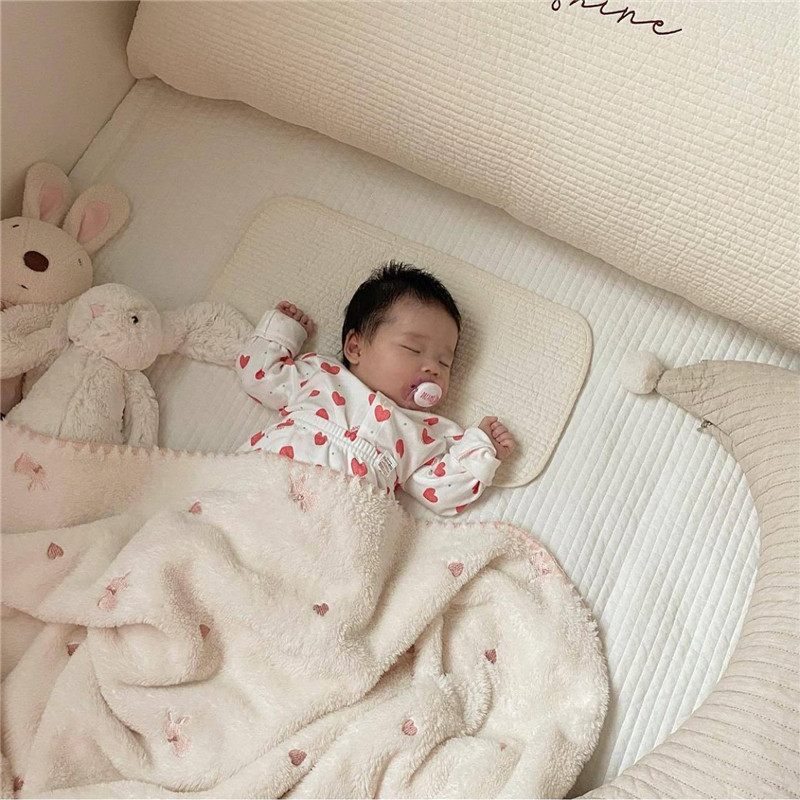2403101200030320800 - Baby Nap Embroidery Velvet Blanket