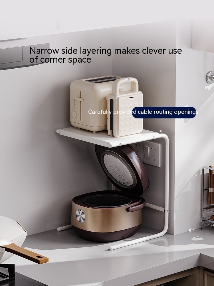 Title 4, Desktop Corner Rice Cooker Rack Layered Storage...