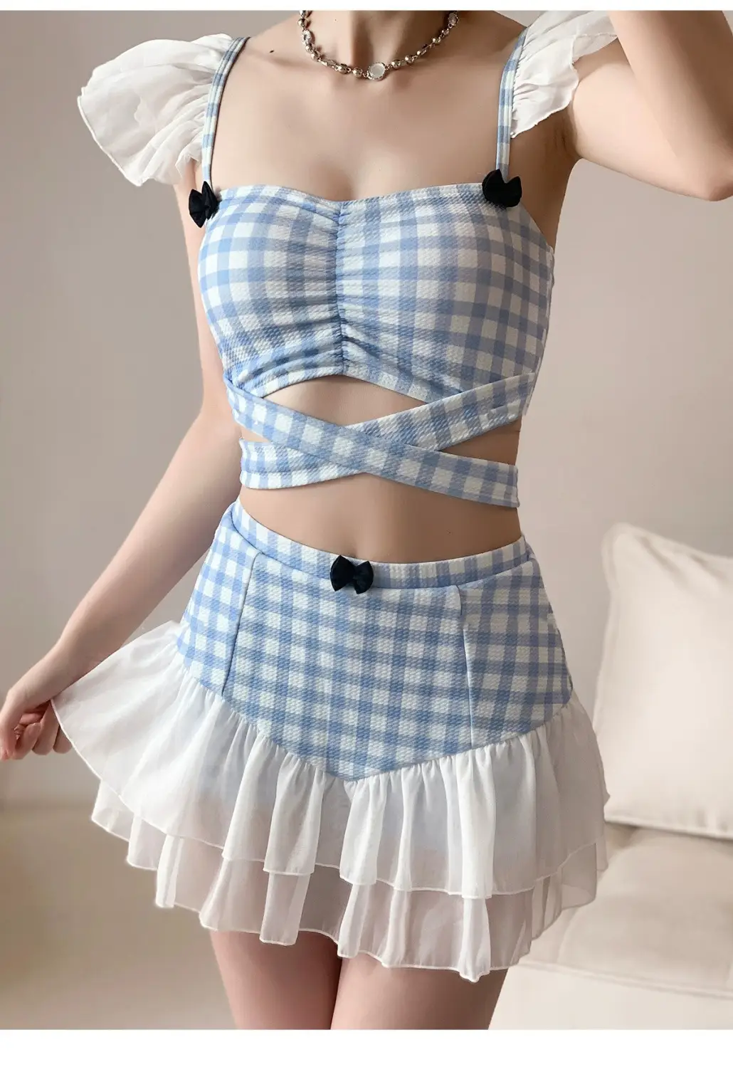 Conservative Split Cute Slim-fit High-grade Pure Desire Wind Sweet Hot Spring Swimsuit