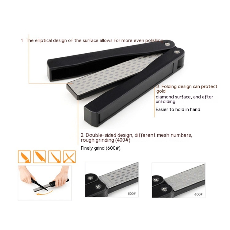 Title 6, Double-sided Outdoor Portable Grinding Knives F...