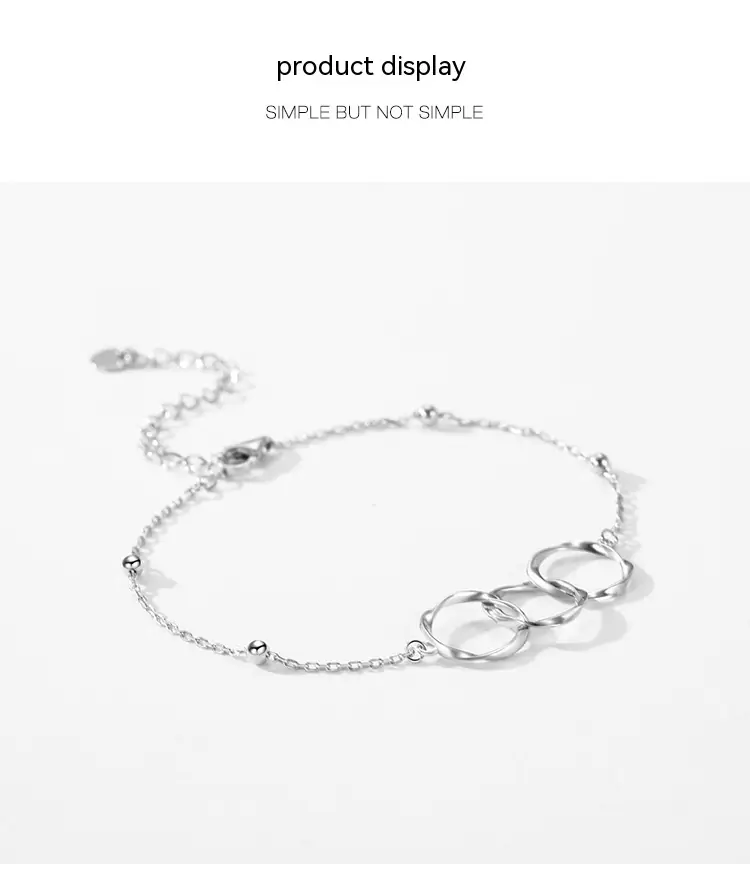 S925 Sterling Silver Simple Versatile Geometric Design Bracelet
