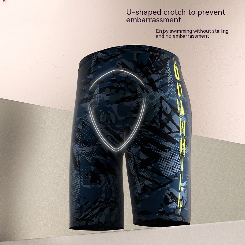 Anti-embarrassment Men's Swimming Trunks Hot Spring Boxer Shorts