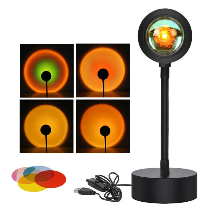 Sunset Projection Lamp, USB Mood Light with Color Options - detail photo 2