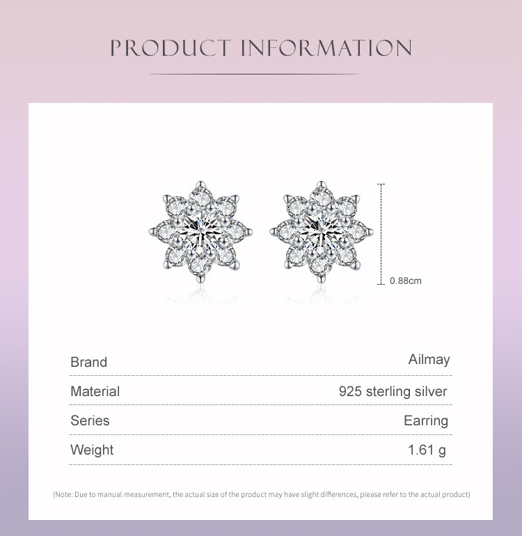 Women's S925 Sterling Silver Special-interest Design Flower Stud Earrings