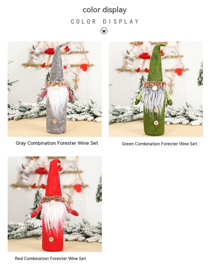 Title 1, Christmas Decoration Faceless Old Man Wine Bott...