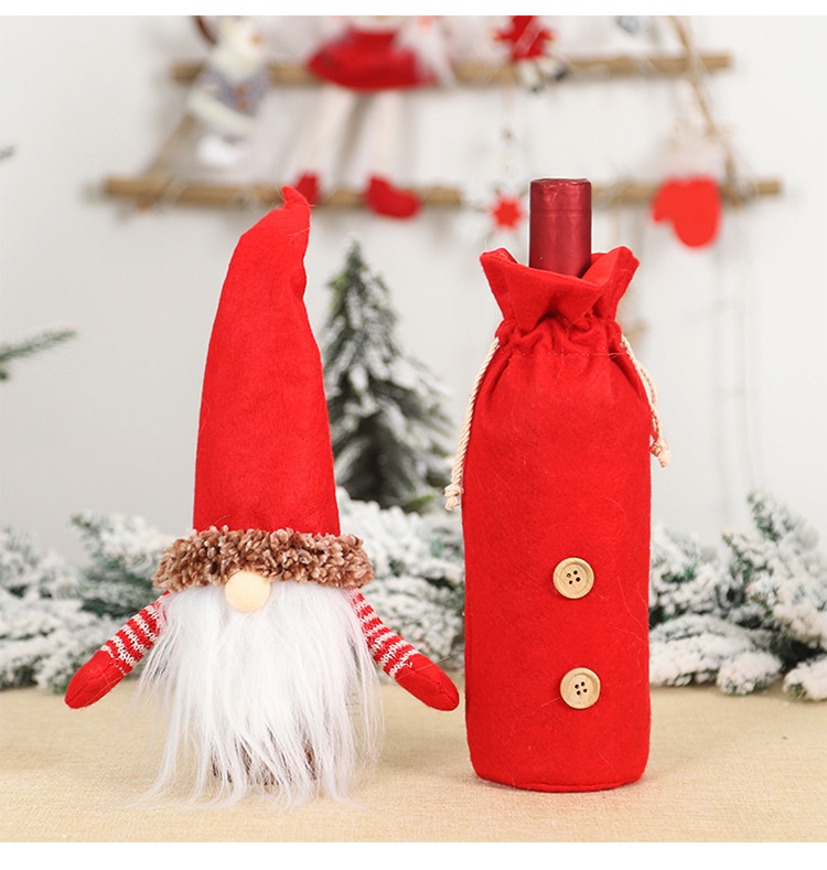 Title 4, Christmas Decoration Faceless Old Man Wine Bott...