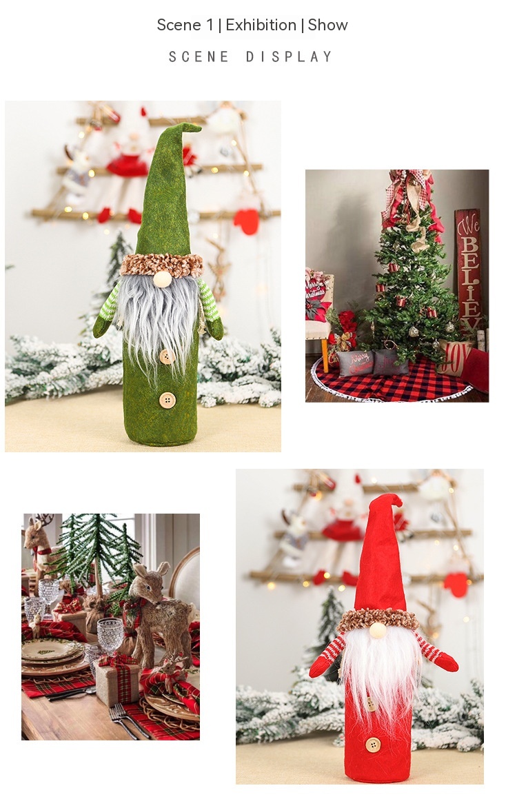 Title 8, Christmas Decoration Faceless Old Man Wine Bott...