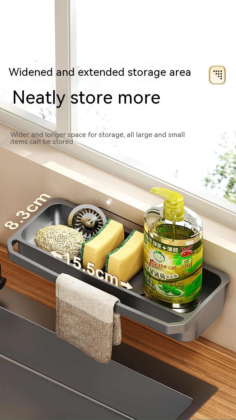 Title 4, Rag Drain Rack Kitchen Sink Storage Shelf