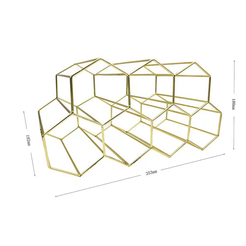 Title 4, Honeycomb Seven-hole Wine Rack Iron Electroplating