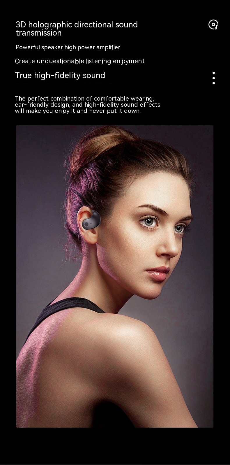 Small Coconut Ball wireless Headset Non-in-ear Sports Headset |Diversi