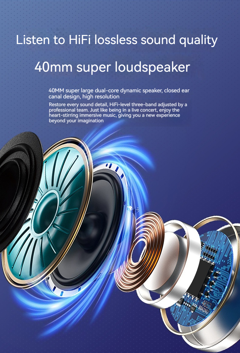 Kuchao Graffiti Bass Headset Wireless Bluetooth Headset - Image 4