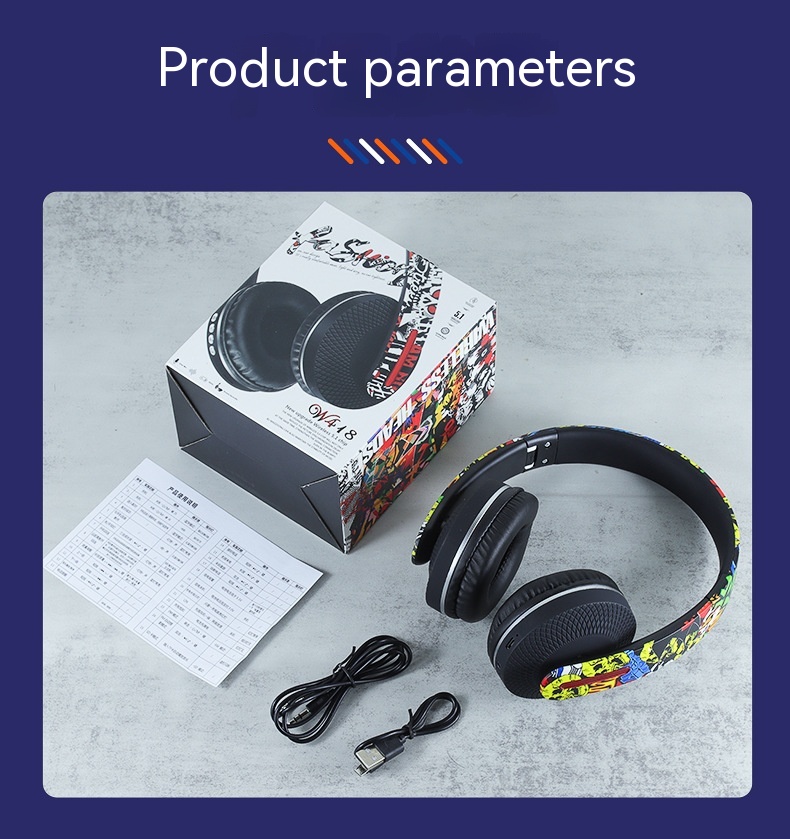 Kuchao Graffiti Bass Headset Wireless Bluetooth Headset - Image 8