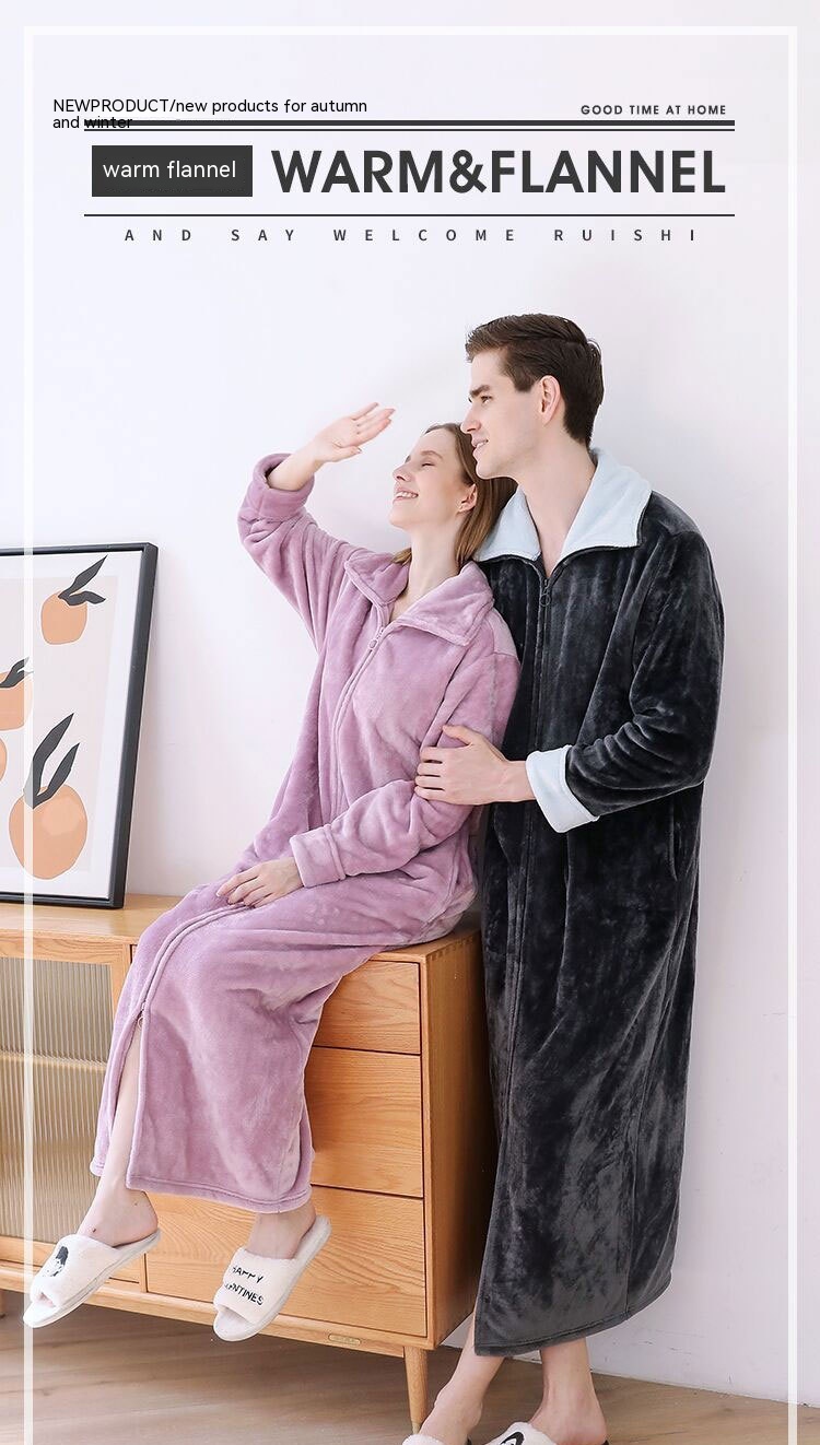 Title 4, Plus Size Flannel Warm One-piece Pajamas For Me...