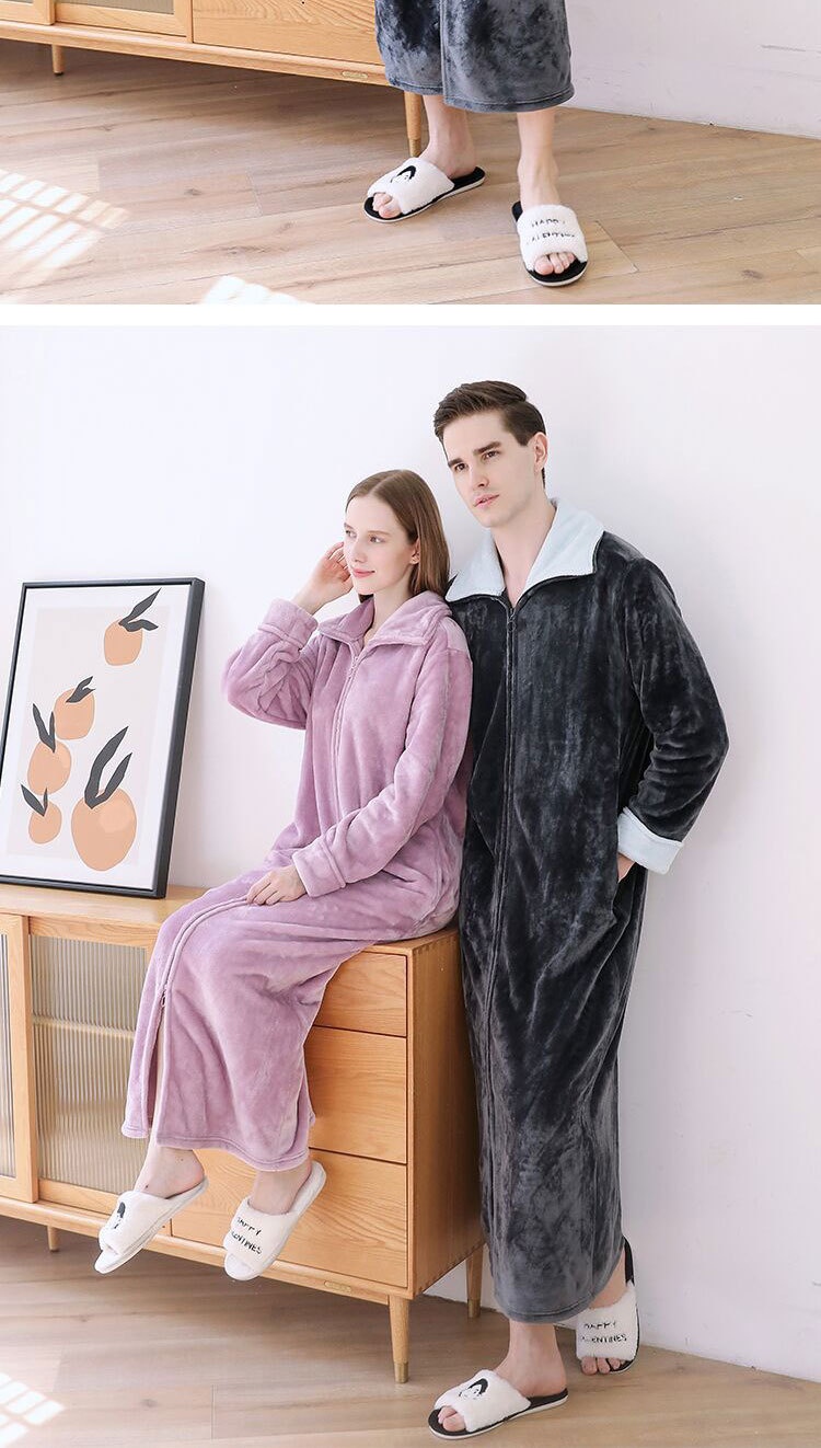 Title 8, Plus Size Flannel Warm One-piece Pajamas For Me...