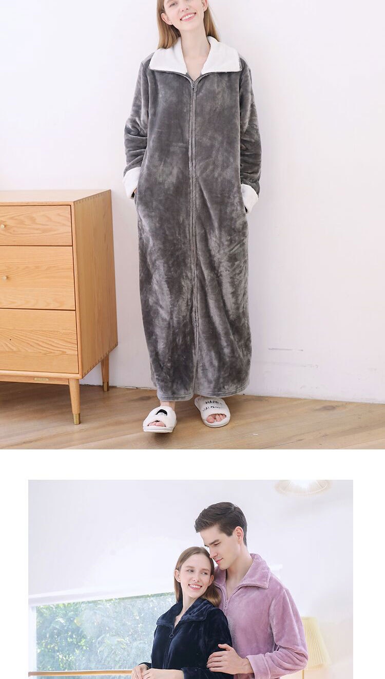 Title 10, Plus Size Flannel Warm One-piece Pajamas For Me...