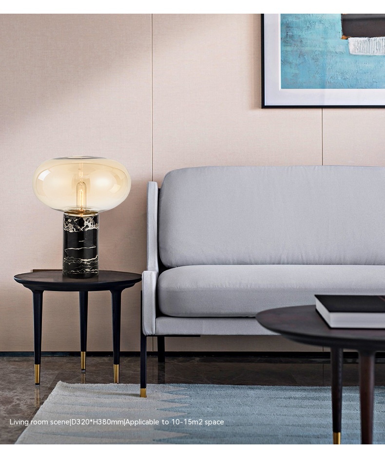 Light Luxury Post-modern Glass Ball Lamp Simple Designer Bedroom And Living