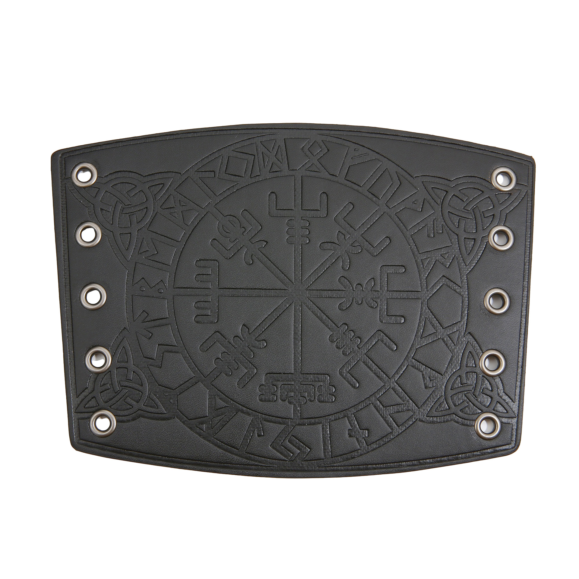 Title 1, Geometric Retro Punk Embossed Leather Wristband