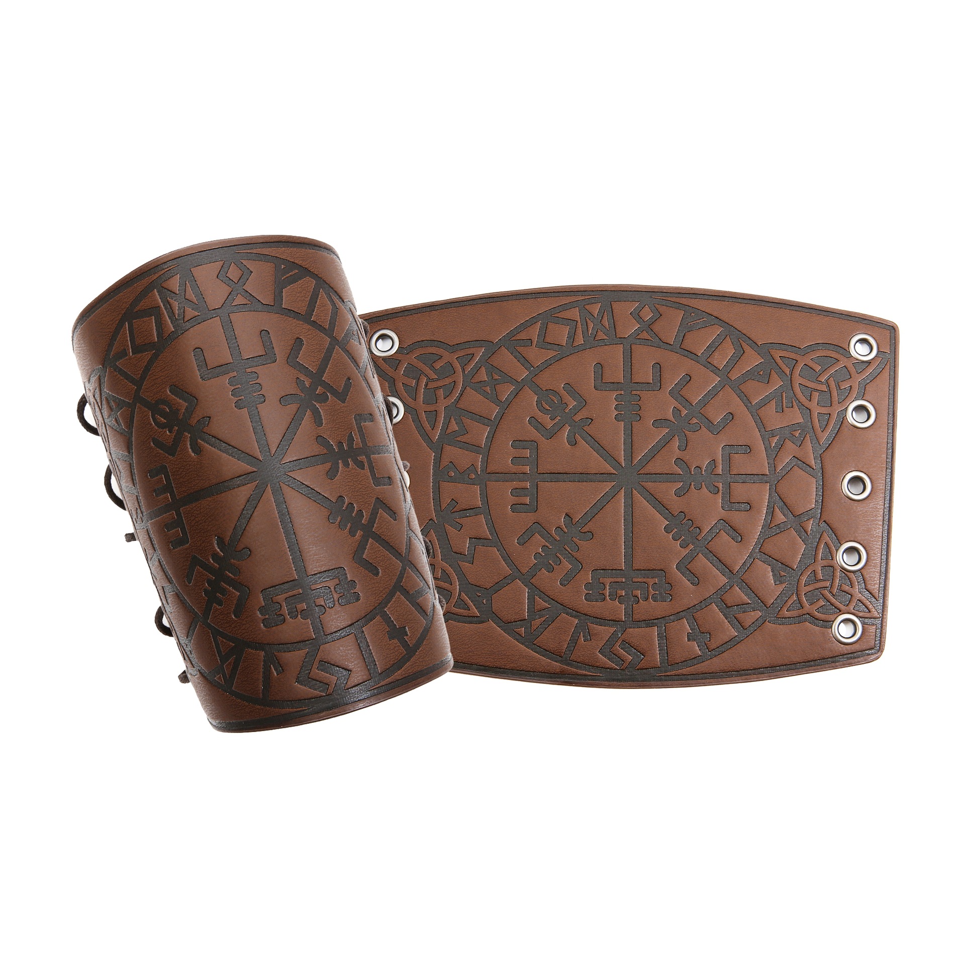 Title 3, Geometric Retro Punk Embossed Leather Wristband