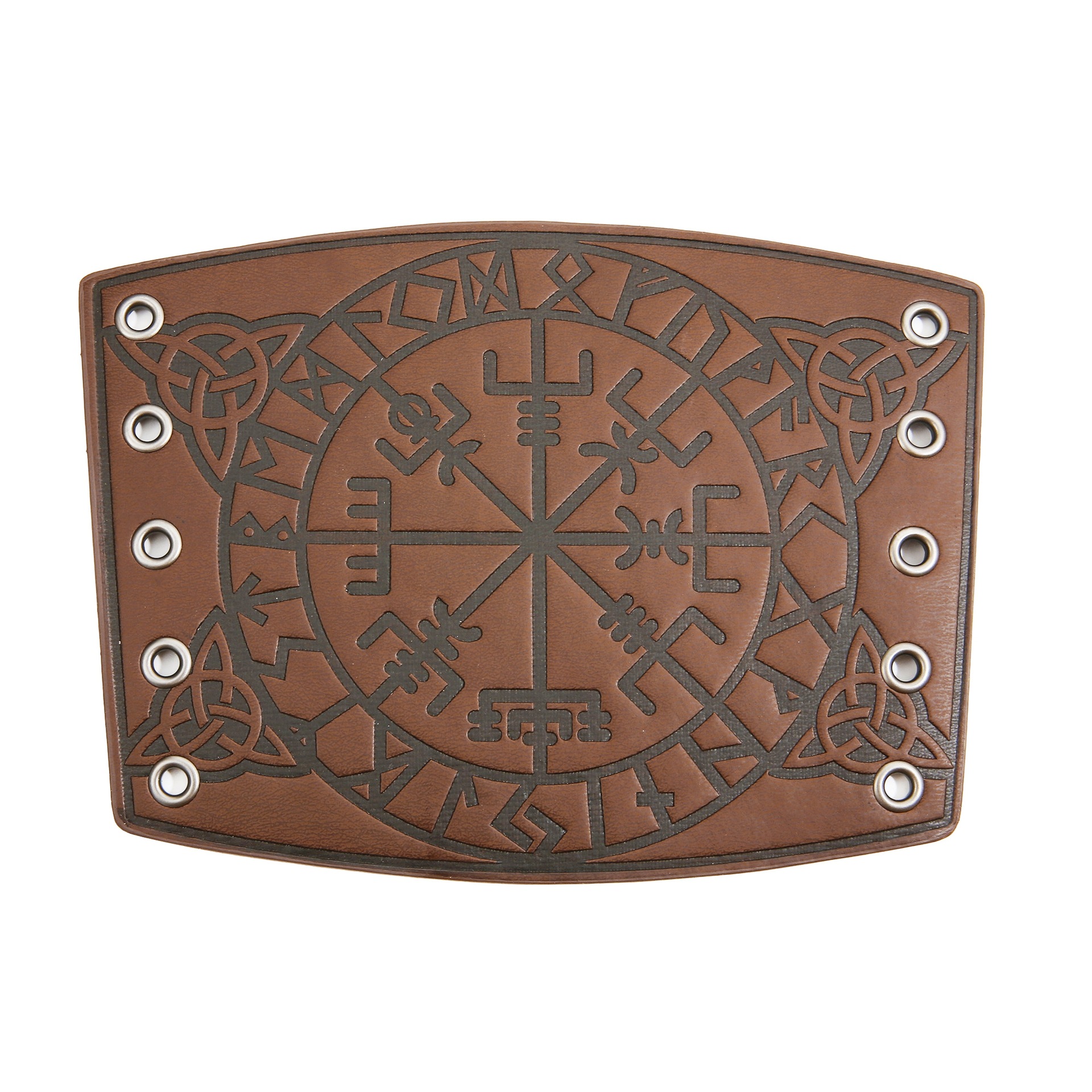 Title 6, Geometric Retro Punk Embossed Leather Wristband