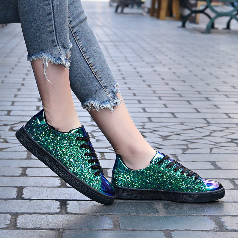 Title 3, Color sequin street low shoes, perfect for a fa...