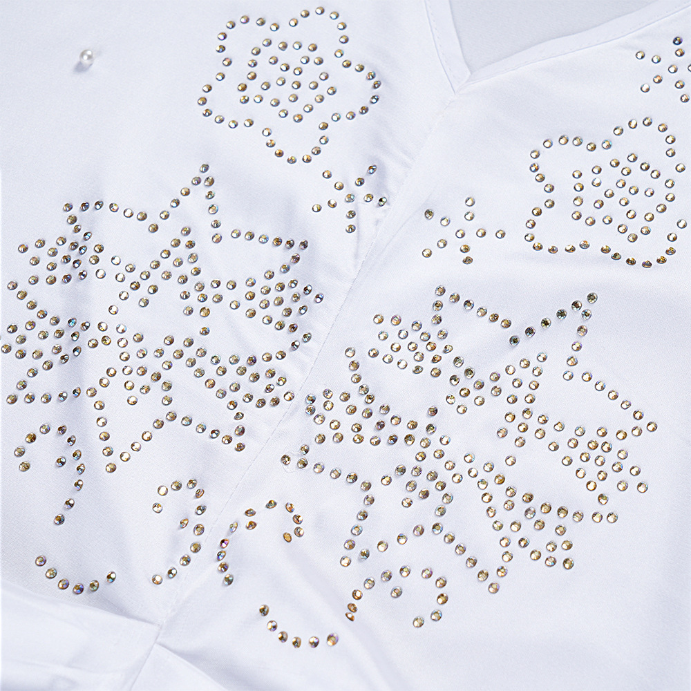 Exquisite Nigerian Dresses – Beaded Chiffon Elegance with Brooch Detail 65 2403140133220327900