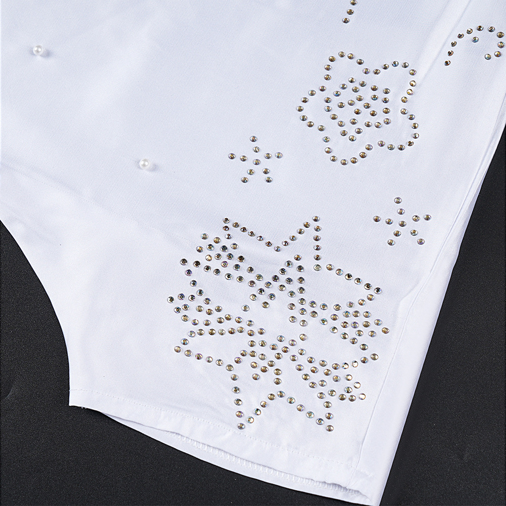Exquisite Nigerian Dresses – Beaded Chiffon Elegance with Brooch Detail 69 2403140133220329300