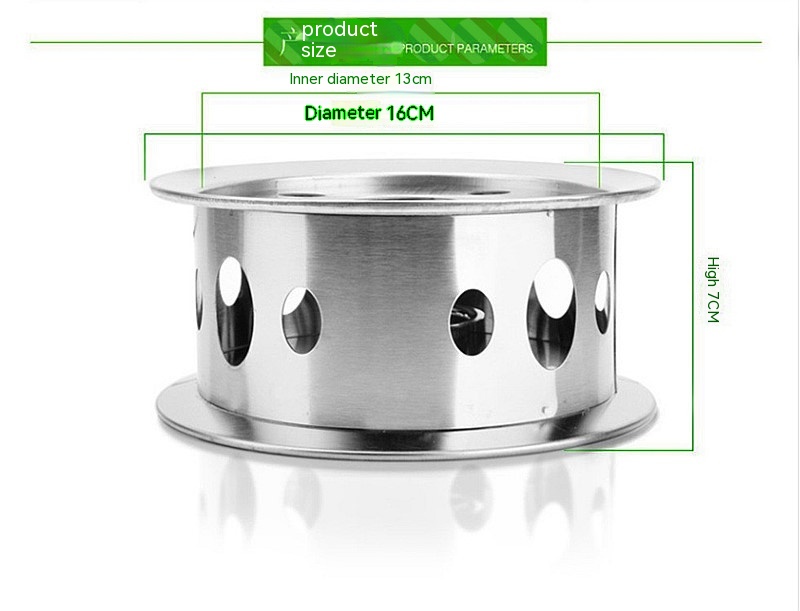 Title 2, Stainless Steel Hollow Circle Tea Warmer