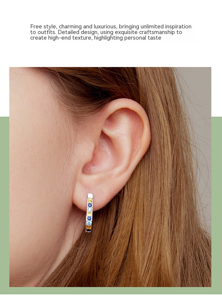 Classic U-shaped Ear Clip European And American Personalized Wear Gang Drill Copper Alloy Earrings