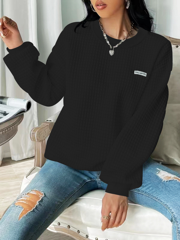 Title 11, Letter Patch Drop Shoulder Sweatshirt Trui, com...