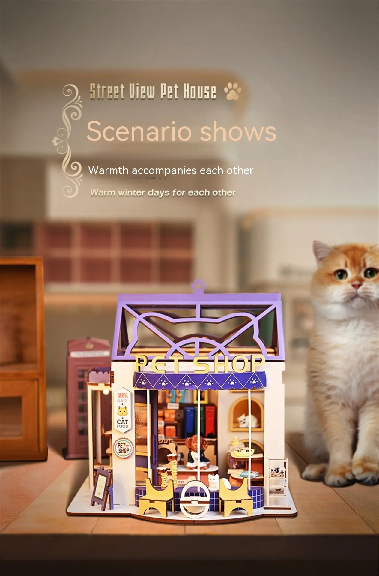 Quyiya Retro Style Diy Cottage Handmade Small House Assembly Model
