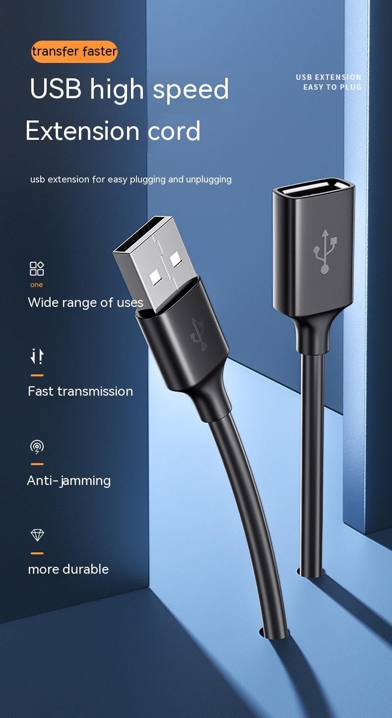 USB Extension Cable 3.0 Male To Female Data Cable Printer