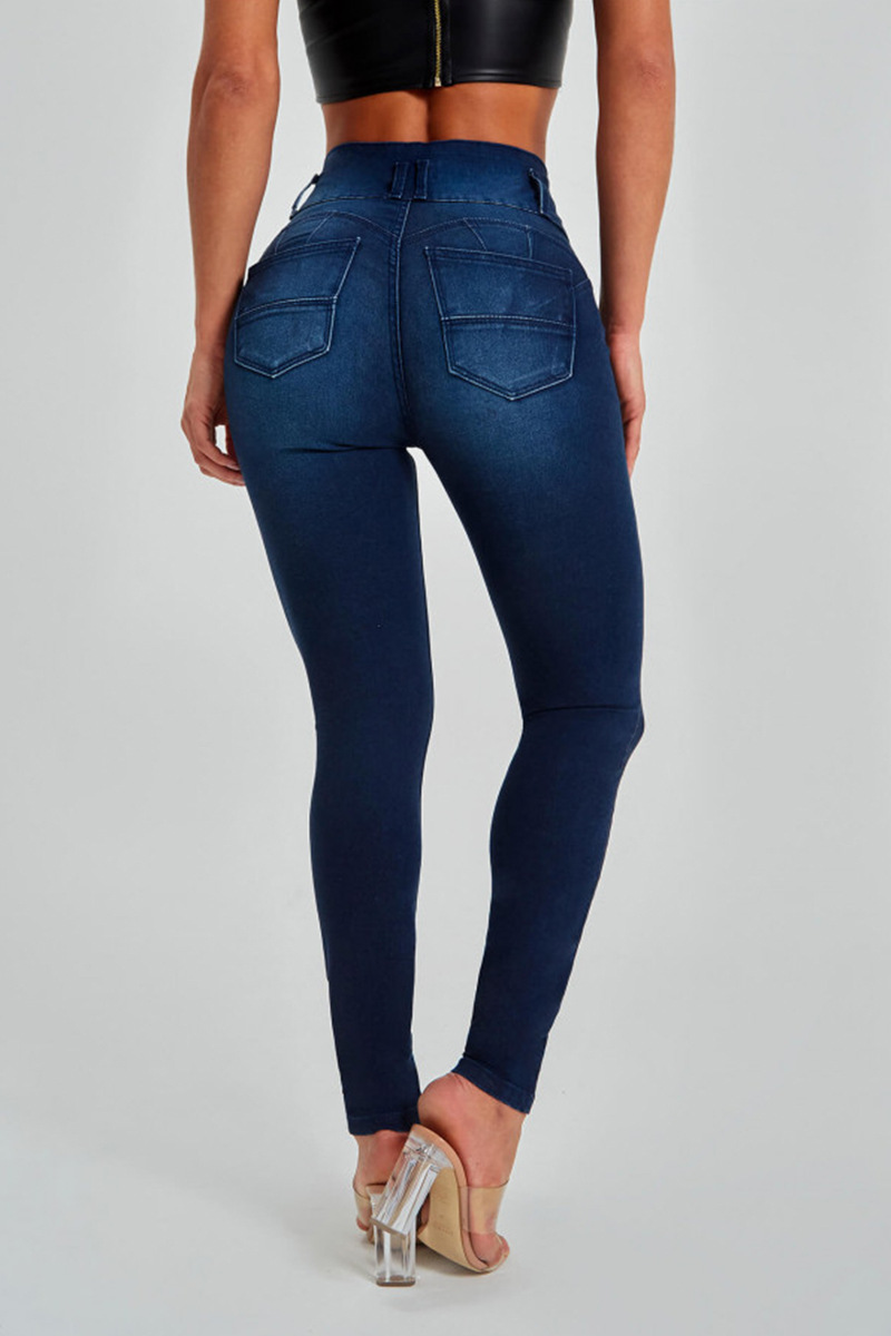 Title 9, Calças Jeans Femininas Cintura Alta Skinny, Jus...