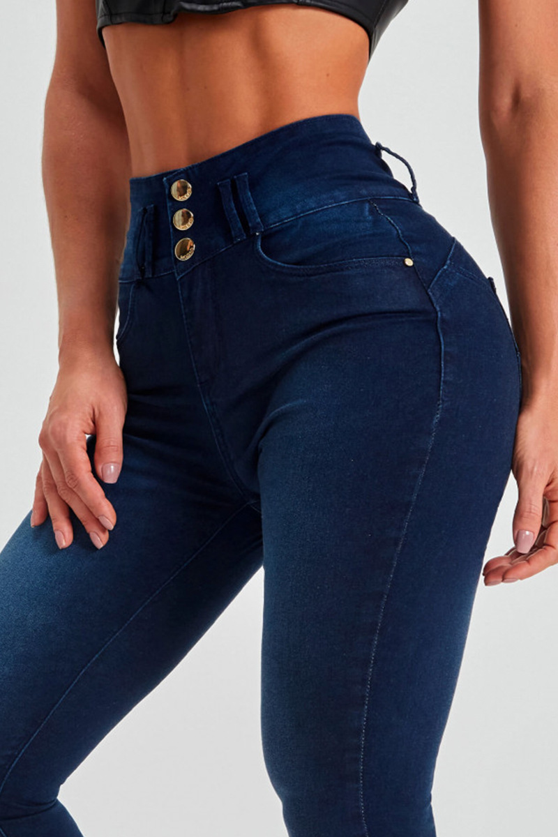 Title 10, Jeans a vita alta da donna, pantaloni skinny st...