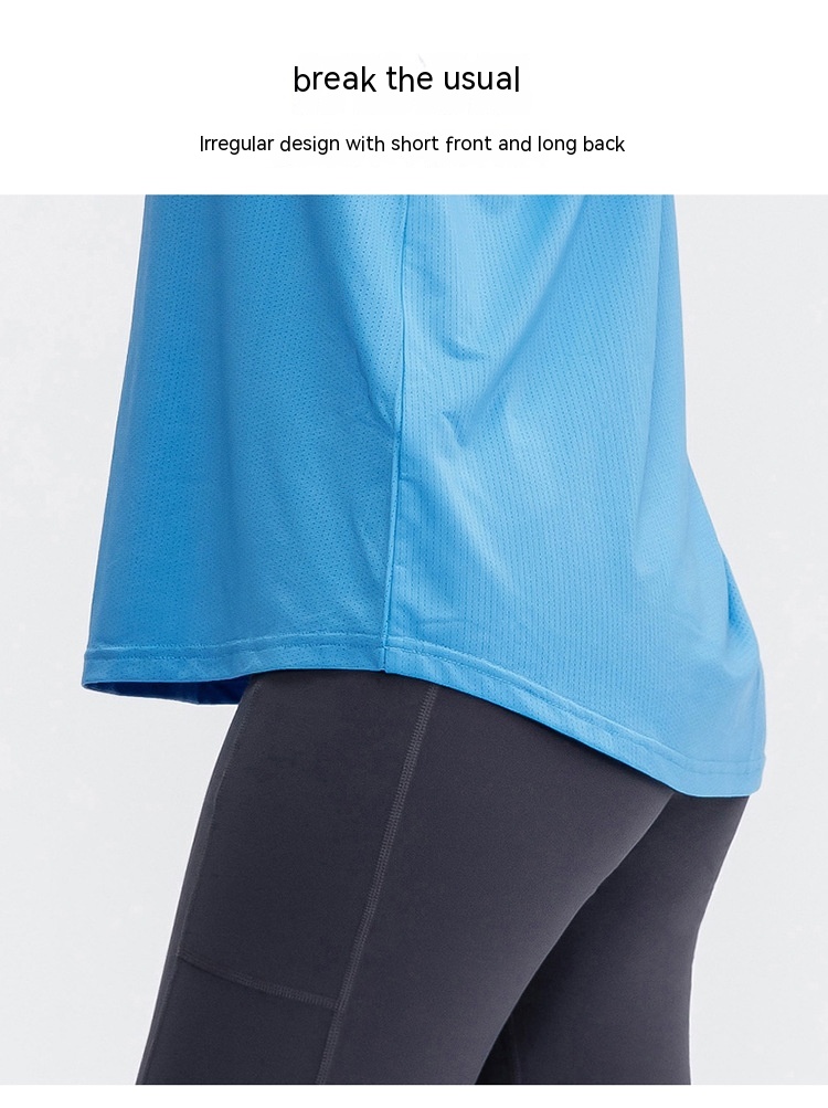 Women's Yoga Workout Blouse Loose Running Top Quick-dry Vest