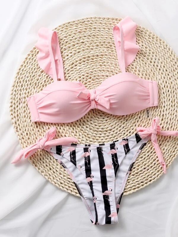 Title 2, New Style Striped Printed Female Bikini Sling H...