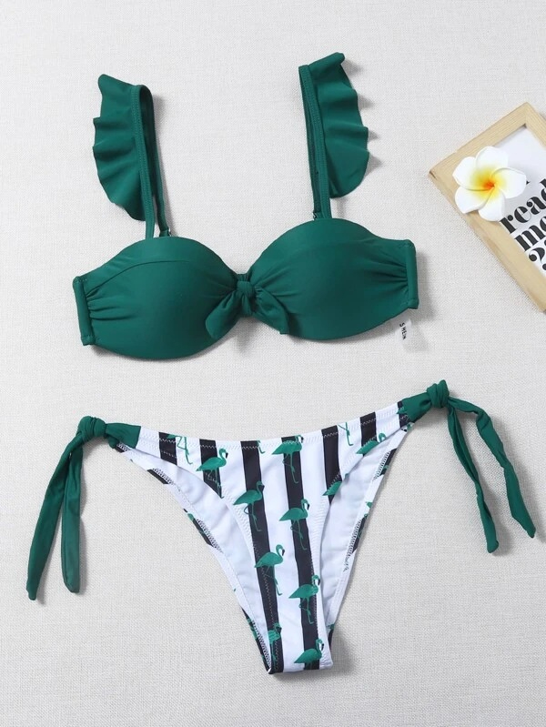 Title 3, New Style Striped Printed Female Bikini Sling H...