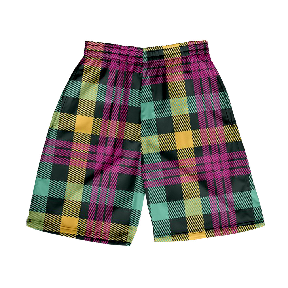 Men's Plaid Shorts Casual Beach Pants - Image 19