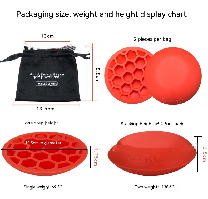 Golf Strength Rubber Center Of Gravity Training Mat — foto 2