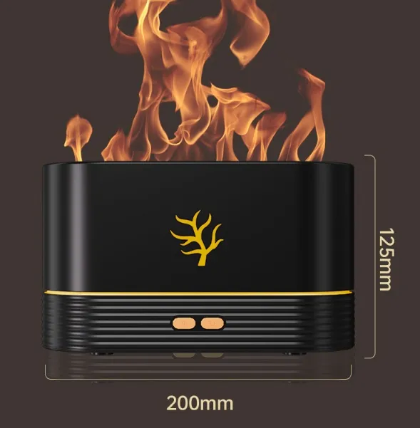 Flame Humidifier USB Smart Timing LED Electric Aroma Diffuser Simulation Fire Night Lamp Home Decor – image 5