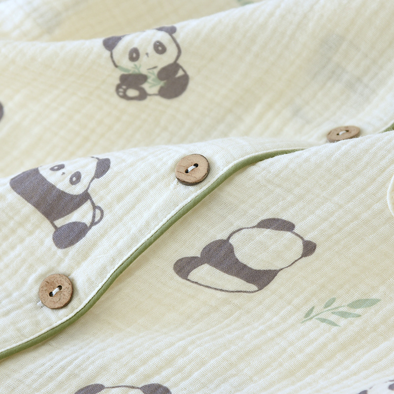 Cute Panda Pj Set with Pattern | Beige Womens