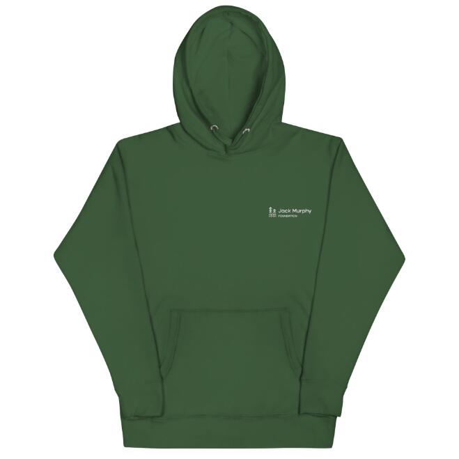 European And American Printed Forest Green Hoodie